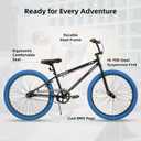 JOYSTAR 24 Inch Kids Bike Freestyle BMX Bikes for 7 8 9 10 11 12 Years Old Boys Girls and Beginner Riders, 24" Kids' Bicycles, Blue Tires