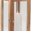 TOLEDO lantern, glass, brown, 43 cm