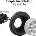 10Pcs 2" Inch Round Red Led Trailer Side Marker Clearance Lights Kit Clear Lens 9 LED Reflectors w/Rubber Lights Grommets and 2 Prong Wire Pigtails Sealed Waterproof Marker Lights for Trucks 12V