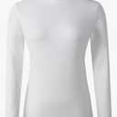 Women's Soft Cotton Turtleneck Top Basic Pullover Sweater S-M