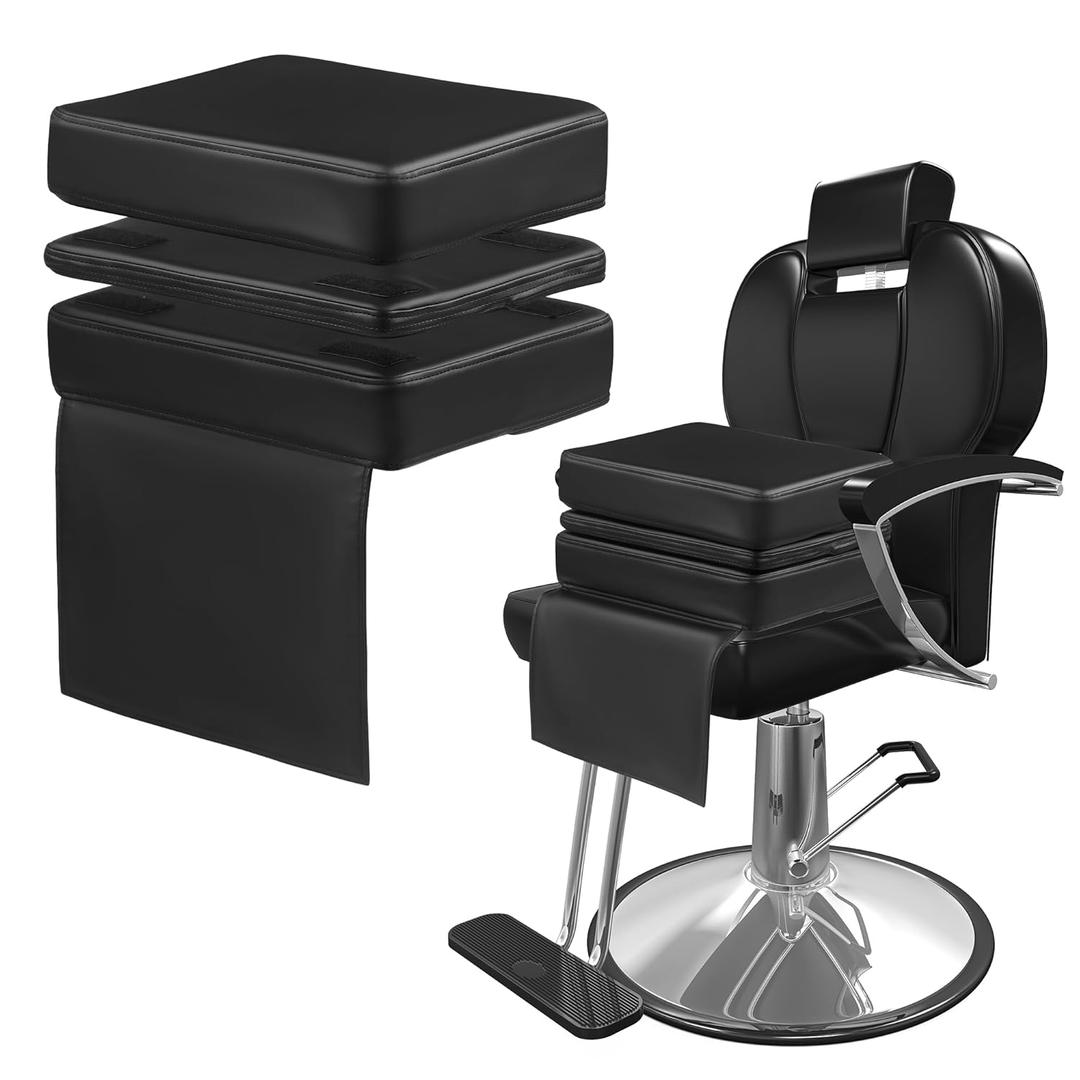 HOMBYS Adjustable Salon Booster Seat for Kids Leather Children Cushion for Barber Chair, Cushion for Styling Chair, Different Heights are Adjustable to fit Children from 3-10 Years Old, 14.5"x11"