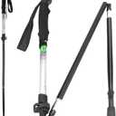 Travel Folding Trekking Hiking Pole with Carrying Case,Collapsible Cane Adjustable Walking Stick Portable Mobility Aid for Women Men Hikers Gift,Black