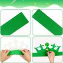 30 Pack St. Patrick's Day Crown Crafts Kit for Kids Classroom with Elastic Band, Blank Green Shamrock Clover Paper DIY Hats with Gold Coins Stickers for Irish St Patricks Day Theme Party Supplies