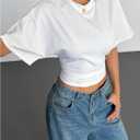 SOLY HUX Women's Basic T-Shirt Crew Neck Short Sleeve Tops Summer Fitted Tee Shirts (M)