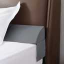 Vekkia Queen Bed Wedge Pillow for Headboard/Headboard Pillow/Bed Gap Filler/Pillow Wedge for Bed, Close Gaps (0-3.5") Between Mattress and Headboard (Gray 60"x6.5"x4.5")