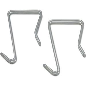 Alera ALECH1SR 0.5 in. x 3.13 in. x 4.75 in. Single-Sided Partition Steel Garment Hook - Silver (2/Pack)