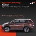 A-Premium 4PCS Window Molding Trim Weather Stripping Kit Compatible with Honda CR-V CRV 2007-2011, Chrome Outer Door Weatherstrip Window Seal Belt, Replaces 72410-SWA-A01, 72450-SWA-A01