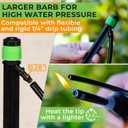 CARPATHEN 100 Drip Irrigation Emitters Vortex - Drip Irrigation Parts for Irrigation Kit - 1/4 inch Irrigation Tubing Compatible - 360 deg Adjustable Fan Sprayer for Raised Garden Bed, Potted Plants
