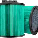 DEWALT Shop Vac HEPA Filter Replacement, 3-Pack Dust Bags & Tool Adapter