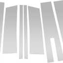 Door Pillar Window Trim for Lincoln MKT 2010-2015 Front Rear Left Right Anti Scratch Sticker Pillar Posts Door Outer Exterior Cover 9 Pcs Silver Tone