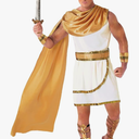 Morph Greek God Costume - Toga Roman Zeus Costume - Men's Greek Toga, M
