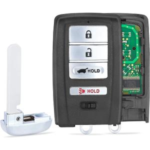 Beefunny Replacement Remote Keyless Entry Key Fob for Acura RDX 2019 2020 FCC ID:KR5T21 PN: 72147-TJB-A01 72147-TJB-A11 4Buttons 433.92MHz (with chip)