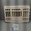 Amazon Basics 4-Panel Indoor Pet Dog Square Playpen, Puppy Playpen with Door, Easy Assemble Easy Storing, 24 in, Beige