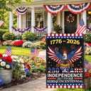 Motivational 250 Year American Anniversary Flag 250th Anniversary USA Flag 4th of July We The People 1776 Patriotic American Garden Flags for Outside 12x18 Double Sided Outdoor 250 Merchandise Decorations