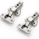 Ravinte 1 Pair 2 Packs Full Overlay Cabinet Door Hinges,105 Degree Adjustable Concealed Kitchen Cabinet Hinges Soft Close for Face Frame Cabinet
