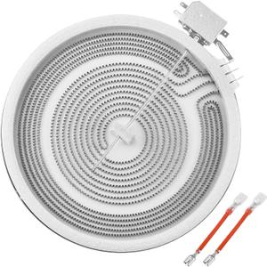 WB30T10133 WB30X24111 Radiant Dual Surface Element 9 inch Replacement for GE Glass Cooktop Burner, Element Radiant 9in Dual with Heating Element Wire Replace 4465256 AP5989975 PS11729126 by Fetechmate
