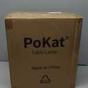 PoKat 23" Table Lamp, Farmhouse Bedside Lamps for Bedroom Set of 2, Ceramic End Table Lamps for Living Room, Traditional Nightstand Desk Lamps, Frosted White Lamps, Medium