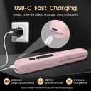 Cordless Hair Straightener Portable Travel Rechargeable Flat Iron, Fast Heating, 4 Adjustable Temperature for Professional Straightening & Curling Portable and Travel-Friendly (Pink)