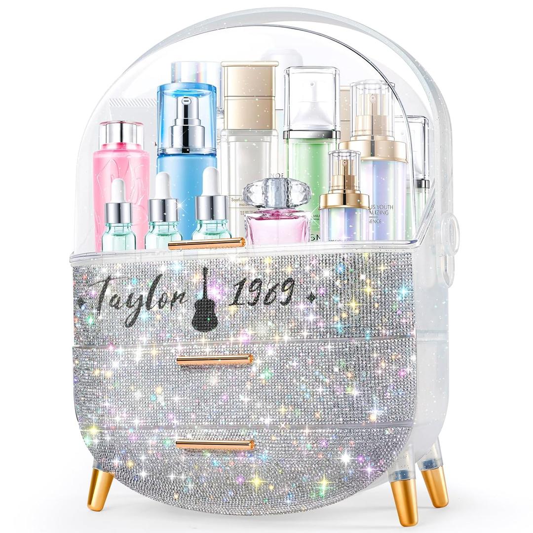 Teen Girls Gift Makeup Organizer,Skincare Organizer Jewelry Storage,Cosmetics Storage and Display Case,Make Up Holders and Organizers for Countertop,Bathroom Organizer (Taylor)