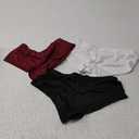 Women's Sexy Sports Briefs Ruched Butt Lifting Panties Half Back Soft Active Yoga Underwear 3 Pack (Black/White/Wine Red), S