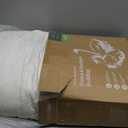 APSMILE Oversized King Feathers Down Comforter - Ultra Soft All Seasons 100% Organic Cotton Duvet Insert Medium Warm Quilted Bed Comforter with Corner Tabs (120x98, White)