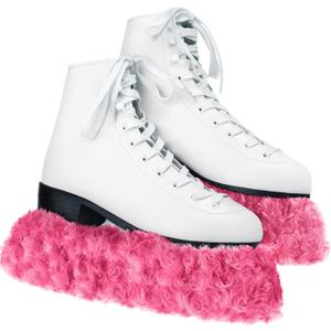 Ice Skate Guards Fuzzy Hockey Soakers for Figure Skates Guards for Girls Boys Youth Women Men Adult (Pink), Size: S Size