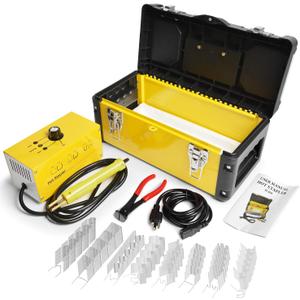Plastic Welder Hot Stapler Kit with 800PCS Hot Staples, 110V Bumper Crack Repair Welding Machine Set (Yellow)