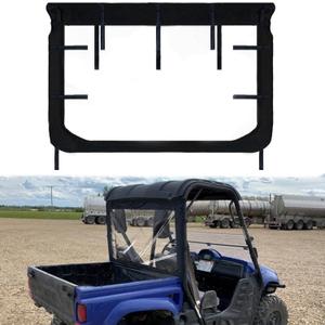 StarknightMT UTV Soft Rear Window with Zipper, Compatible with Rhino 450/660/700, Massimo MSU500, Hisun 500/700, Axis, Cub Cadet Challenger, Bennche, Rhino Accessoriess