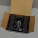 Jungle Leopard Interstellar V2 RS 120mm PC Reverse Blade Case Fan Infinity Mirror Module Daisy-Chain ARGB Fan Triple Pack Suitable Computer Cooling Fans 360mm AIO Cooler(Black-3Pack)