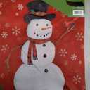 4 x Christmas Heritage Snowman Textured 12.5" x 18" Garden Flag Evergreen