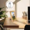 Nirxxiy 6 Pcs Picture Frame Stand, Table top easel, Stainless Steel Picture Holder Stand with Self-Adhesive for 5.9 to 10.2 inch Picture Frame Easel (Black, 5.12 x 2.17)