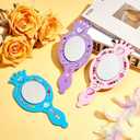 Liliful 12 Pack Princess Foam Mirror Kits Decorate Your Own Princess Mirrors Party Supplies Kids Unbreakable Toy Crafts for Girls Party Favors Birthday DIY Decorations (Cute,Pink,Purple)
