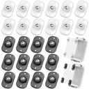 Honoson 24 Pcs Self Adhesive Caster Wheels Appliance Rollers Appliance Sliders for Kitchen 360 Swivel Universal Wheel Mini Small Kitchen (Clear Black White with 1 Steel Ball Style)