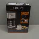 KRUPS Coffee Maker 10 Cups Simply Brew Stainless Steel Drip Coffee Maker, 900 Watts Coffee Filter, Drip Free, Dishwasher Safe Pot , Black & Silver