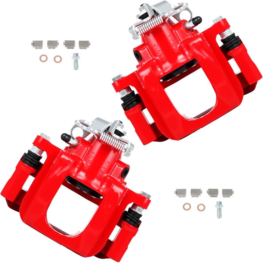 cciyu 18B5081 18B5080 Rear Left & Right Brake Calipers With Bracket For Chrysler For Town & Country,For Dodge For Grand Caravan,For Ram For C/V,For Volkswagen For Routan