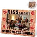 Kissing My 20S Goodbye Picture Frame, 6x8 Wood Picture Frame Fits a 4 x 6 Inch Photo, 30th Birthday Decorations for Her, Table Decor, 30th Birthday Gifts for Women Her Him Men Friend,02 (2 PACK)
