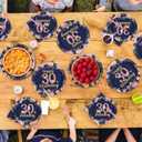 96Pcs 30th Birthday Party Decorations for Womens Navy Blue Rose Gold Floral 30th Birthday Plates and Napkins Sets for Women Girls Back in 1995 Cheers to 30 Years Old Party Supplies Serves 24