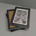 HappyHapi 4x6 Picture Frame Set of 5, Black Frames Display Photo 3.5x5 with Mat or 4x6 without, Gallery Wall Frame Set, Wall or Tabletop Display (Black)