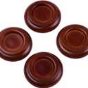Piano Caster Cups for Upright Piano Wooden Piano Caster Piano Leg Floor Protectors with Non-Slip & Anti-Noise Foam Hardwood Floor Protectors
