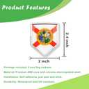 Newperlite Florida Flag Decal Sticker Car Emblem Florida Flag Car Decoration Accessories Chrome Shield for Truck Vehicles Cars, 2 Pack