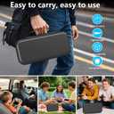 HEYSTOP Carrying Case for Nintendo Switch 2, Water-Resistant Hard Shell Travel Pouch with 12 Game Slots, Slim Storage Bag for Backpacking & Road Trip, Secure Straps & Dual Zippers, Black