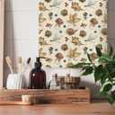 TNUW Fall Mushroom Dragonfly Kitchen Towels 16x24 Inch, Vintage Cottagecore Fall Botanical Dish Tea Towels for Kitchen, Farmhouse Rustic Pine Cone Snail Decorative Hand Towel for Bathroom Decor