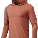 BANTREK Men Athletic Hoodies Long Sleeve Fishing Shirts UPF 50+ Sun Protection Dry Fit Wicking Hooded Running Shirts XXL