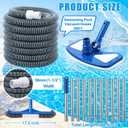 4 Pcs Swimming Pool Cleaning Kit with 1-1/2" x 30 ft Hoses