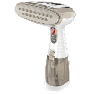 Conair Handheld Garment Steamer for Clothes, Turbo ExtremeSteam 1875W Fabric Steamer, Portable Handheld Design, Strong Penetrating Steam, White/Champagne