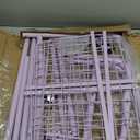 ALIMORDEN Laundry Cart with Clothes Rack, Rolling Laundry Butler with Wire Storage RackPurple