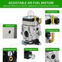300486 43cc Carburetor, Replacement Small Engine Carburetor Fits for Earthquake Tiller & Auger E43 MC43 MD43 WE43 Series, Compatible with Powermate & Southland PCV43 SCV43 Cultivator, SEA43 Auger