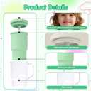 Baby Straw Cups for Toddlers 1-3 with Silicone Straw and Handle, 8oz Spill Proof and Heat Proof,BPA Free Dishwasher Safe Mini Stanley Style Cup with Cartoon Stickers for Kids (Mint green)