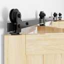 WINSOON Bifold Door Hardware 79 inch: Bi fold Heavy Duty Bifold Barn Door Hardware Kit - 79" Sliding Track for Max Four 19" Barn Door Panels 75" Openging - Quiet Wheels, Doors Not Included