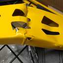 DEWALT Heavy Duty Adjustable Rolling Shop Stool, 360-degree Swivel Industrial Garage Stool with Padded Seat, Storage Shelf, Removable Wheels (Yellow and Black)